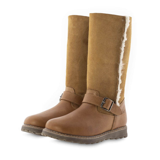 Clic! Stiefel zum krempeln Cognac