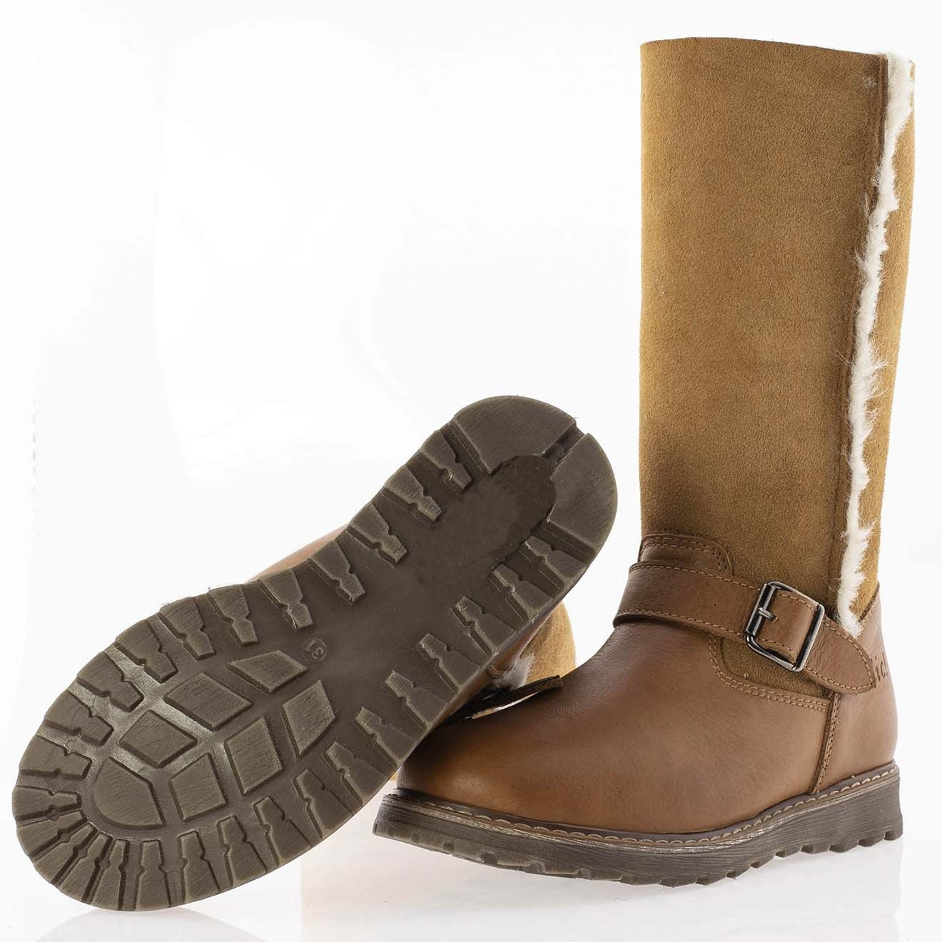 Clic! Stiefel zum krempeln Cognac