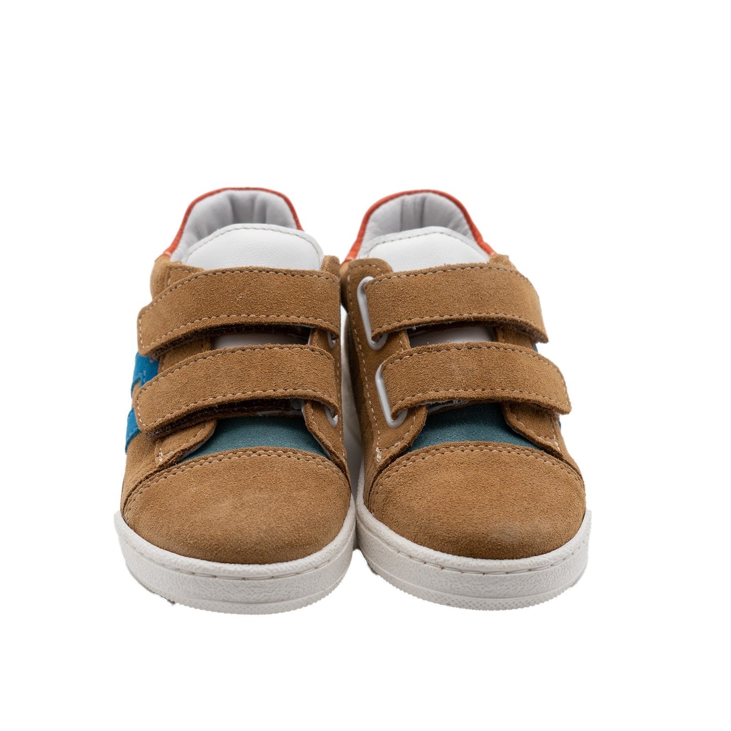 Clic! Sneaker Braun mit blauen Streifen