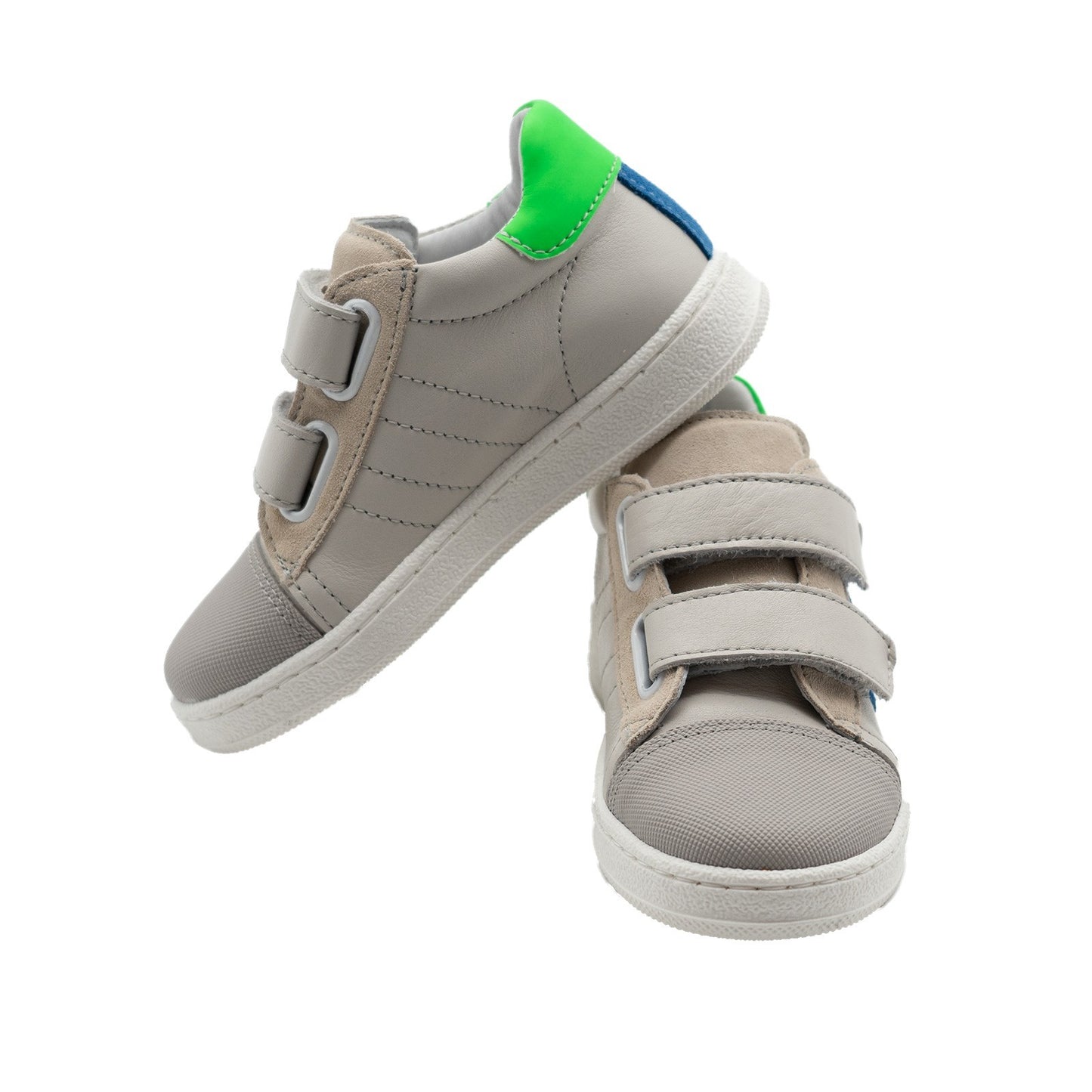 Clic! Sneaker Beige mit blauen Streifen
