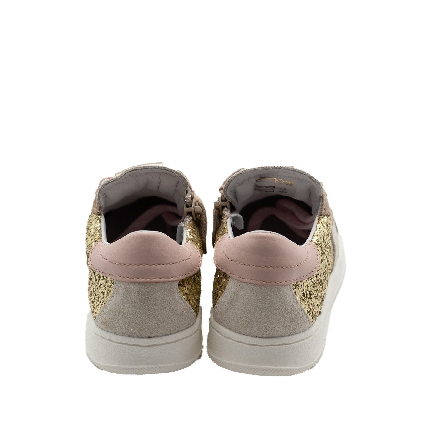 Clic! Sneaker in Braun mit Goldglitzer