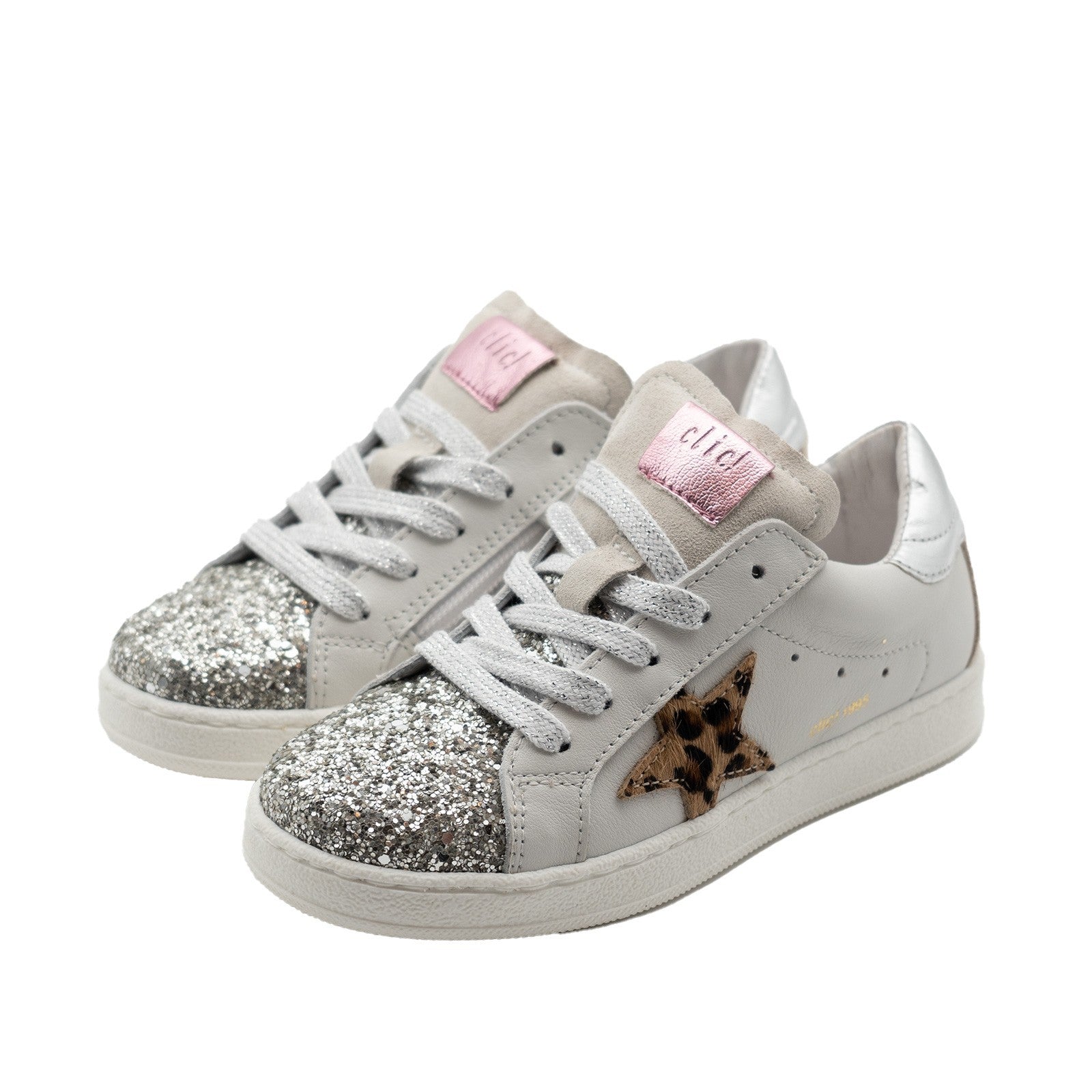 Clic! Sneaker Glitzer mit Animalprint Stern