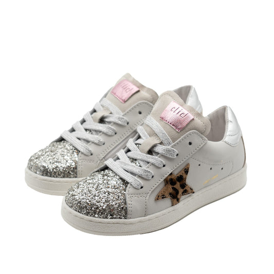 Clic! Sneaker Glitzer mit Animalprint Stern