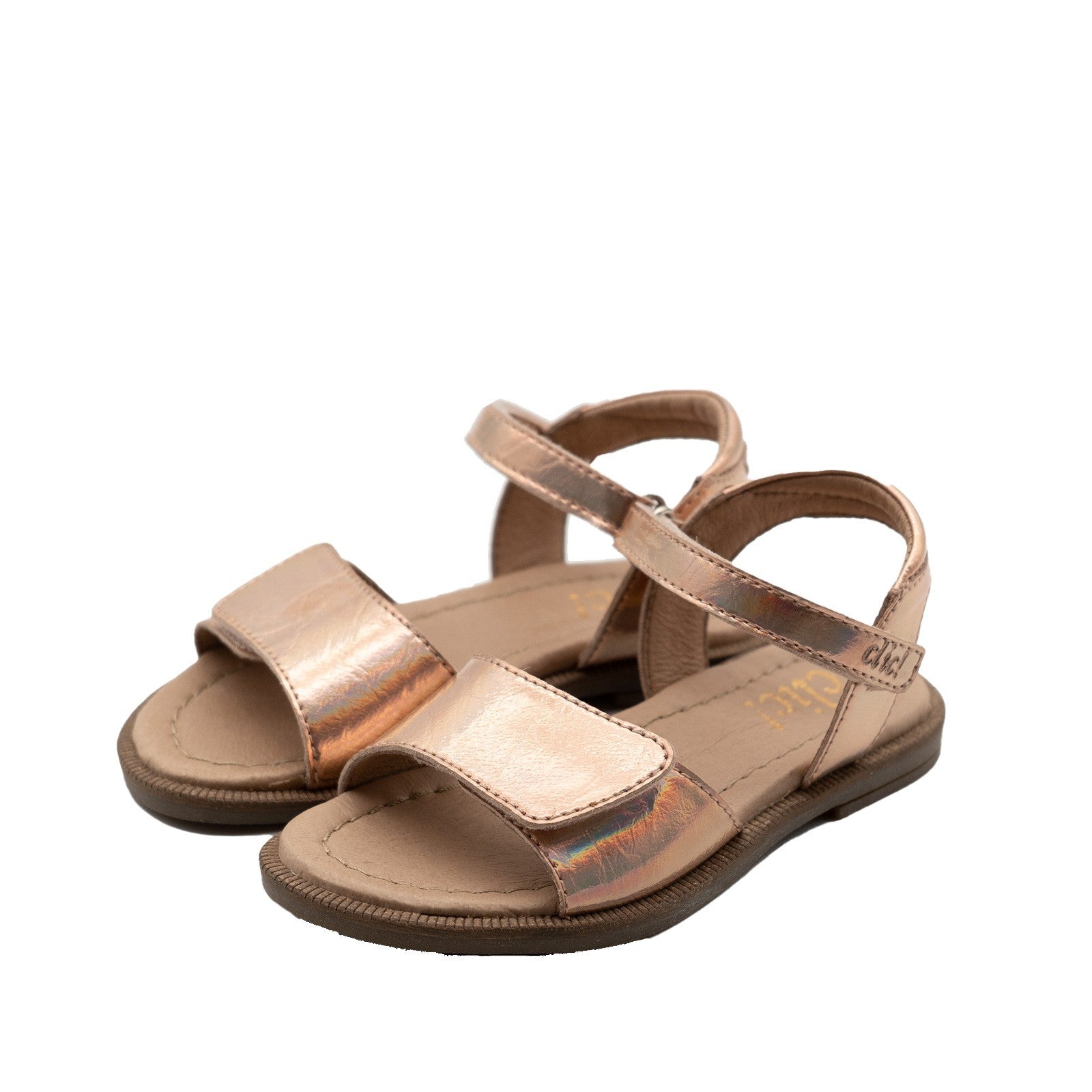 Clic! Sandale spiegelndes Rosegold