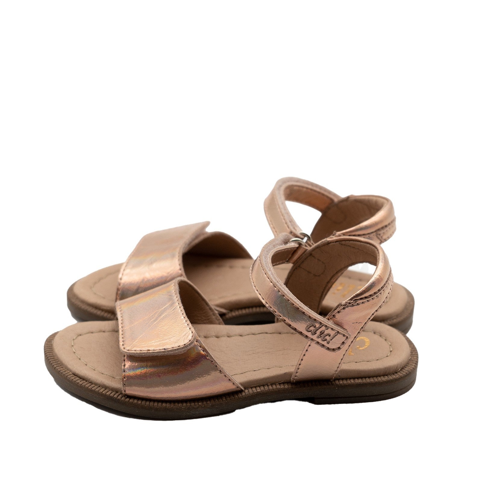 Clic! Sandale spiegelndes Rosegold
