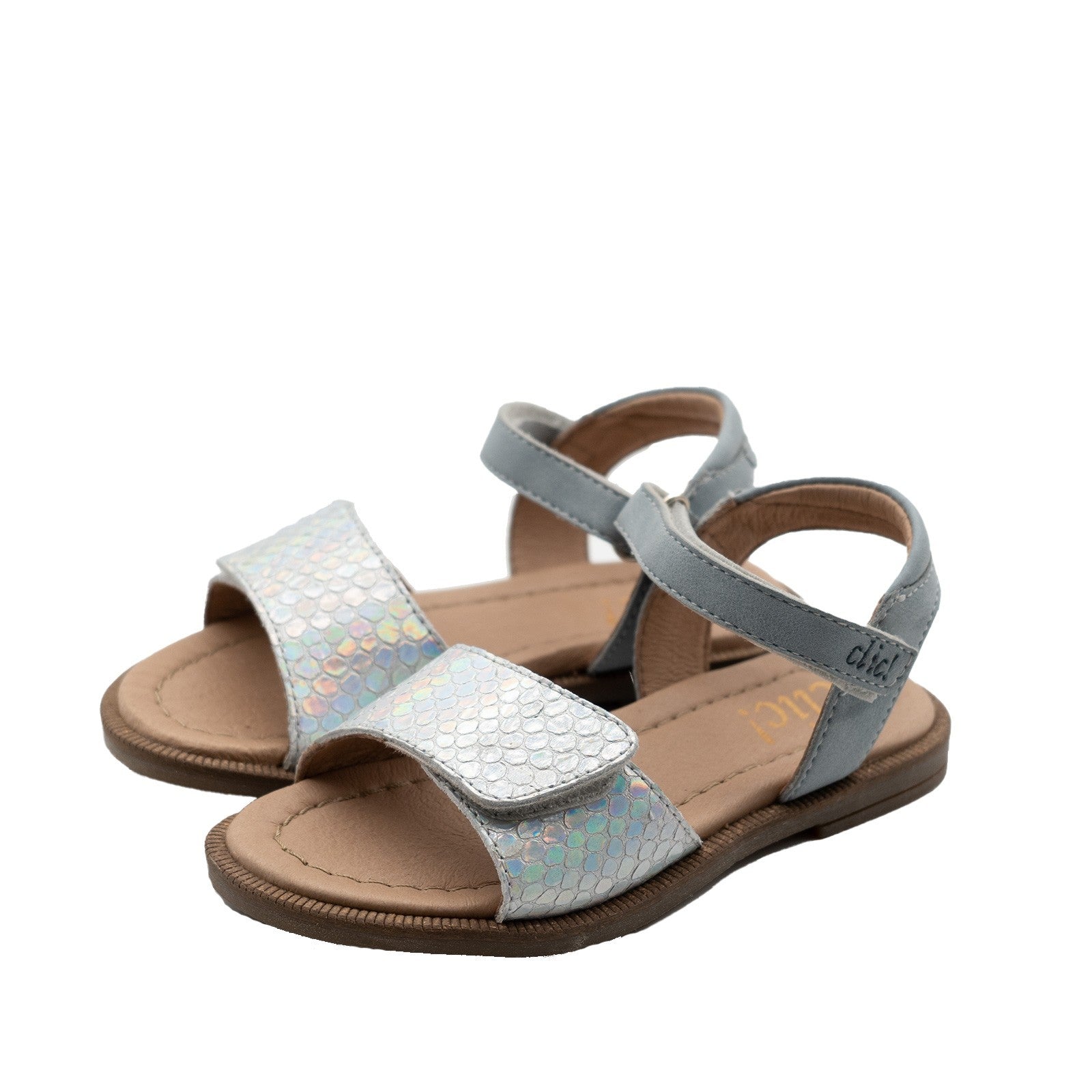 Clic! Sandale in hellblau|silber