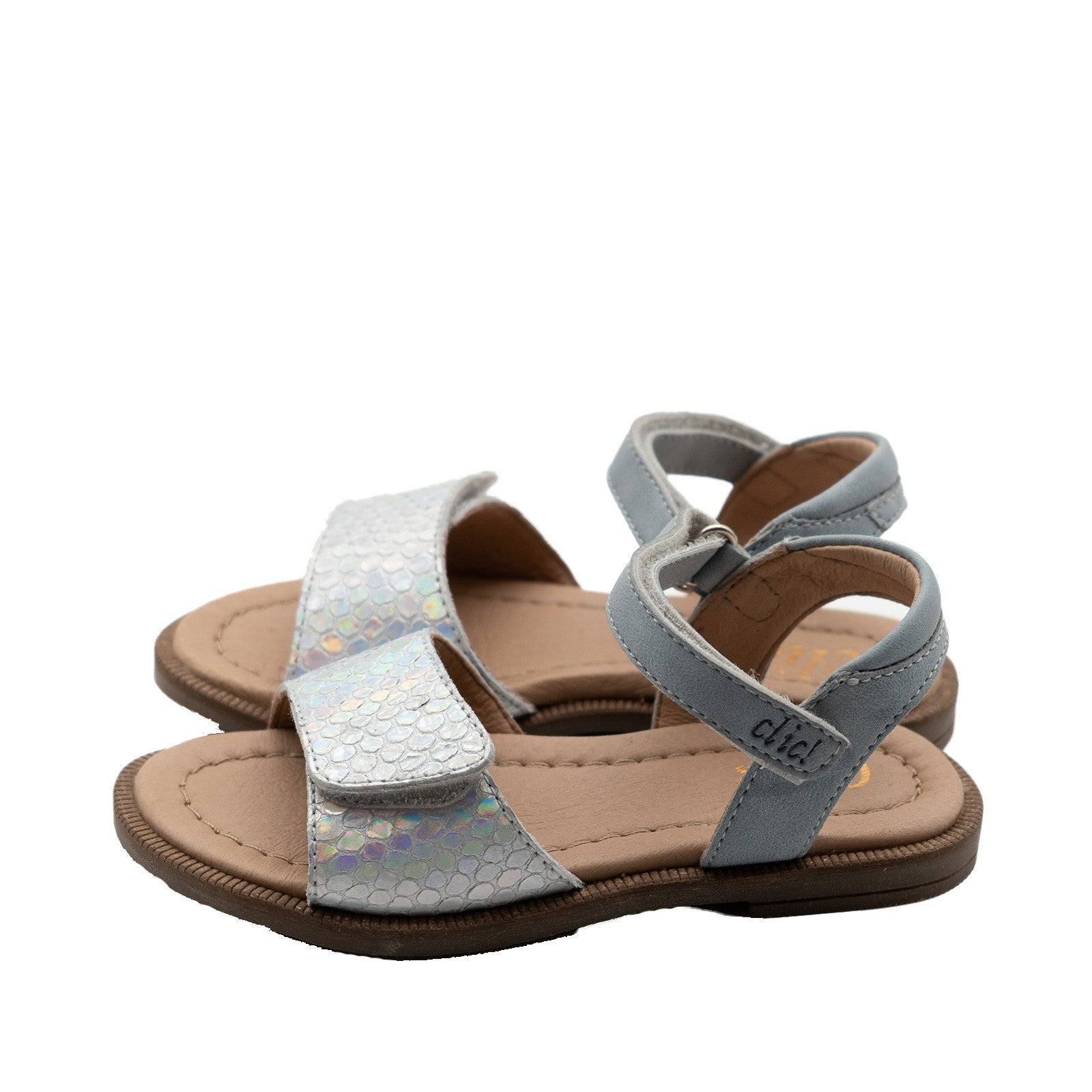 Clic! Sandale in hellblau|silber
